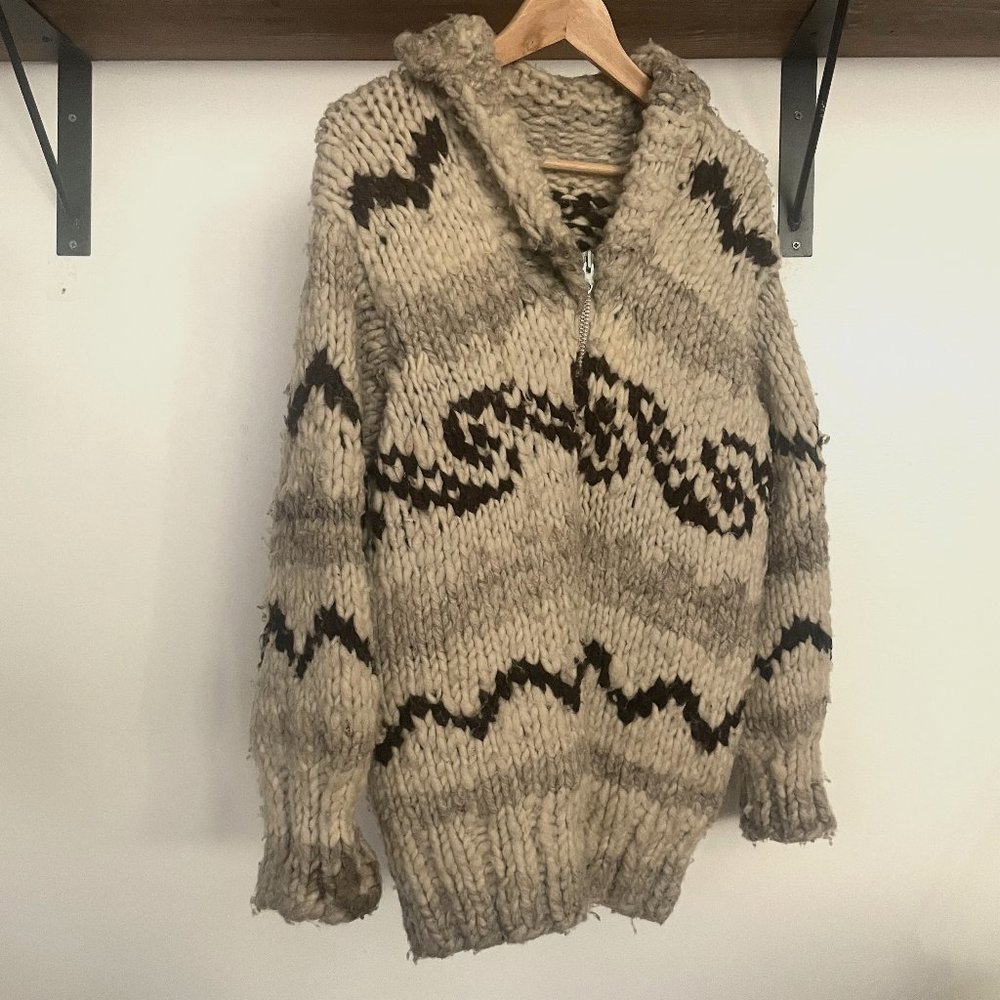 Vintage Wool Cowichan Sweater